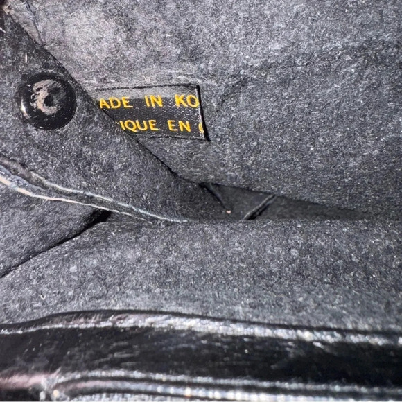 Vintage Eel Skin shoulder bag purse Korea glam party street 90s rare black soft - Picture 4 of 5